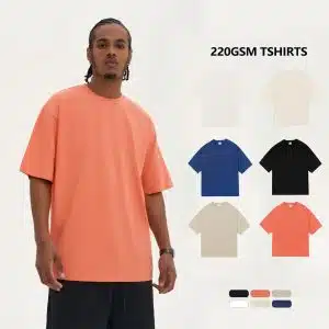 220G Loszittende Bulk Custom T-shirts Hoofdfoto